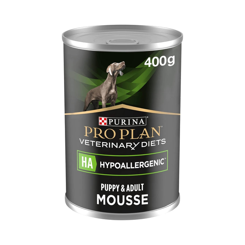 PRO PLAN VETERINARY DIETS HA Hypoallergenic Mousse Wet Dog Food 400g (Pack of 12)