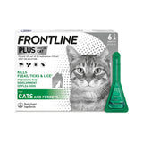 FRONTLINE Plus Flea & Tick Treatment for Cats and Ferrets - 6 Pipettes