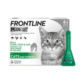 FRONTLINE Plus Flea & Tick Treatment for Cats and Ferrets - 6 Pipettes