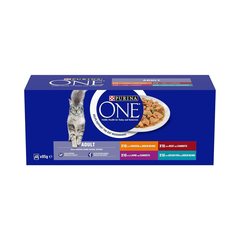 PURINA ONE Adult Cat Food Mini Fillets in Gravy 40 x 85g