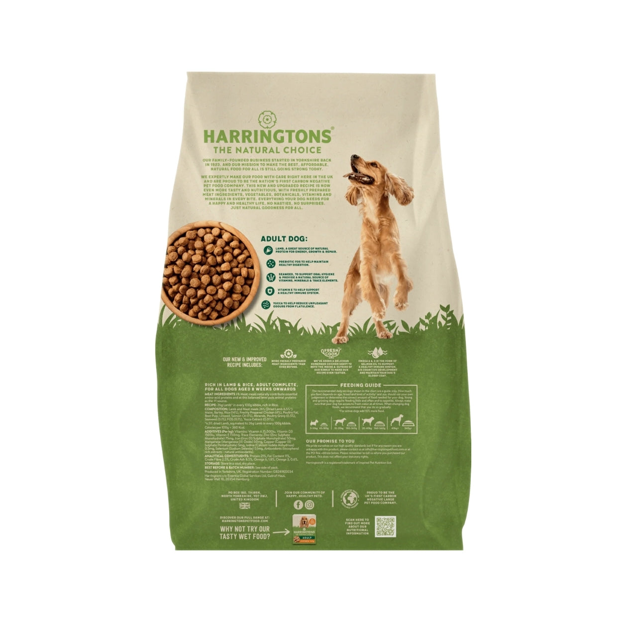 Harringtons Lamb & Rice Dog Food – 15kg