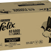 FELIX As Good As it Looks Favourites Selection in Jelly Wet Cat Food 120x85g