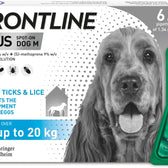FRONTLINE Plus Flea & Tick Treatment for Medium Dogs - 6 Pipettes