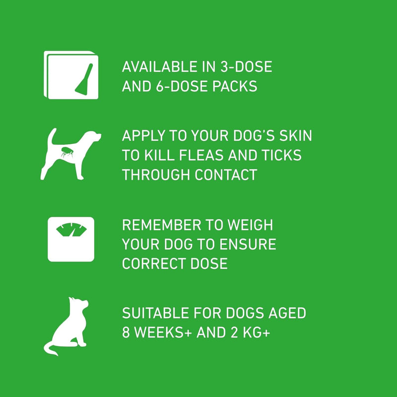 FRONTLINE Plus Flea & Tick Treatment for Medium Dogs - 6 Pipettes